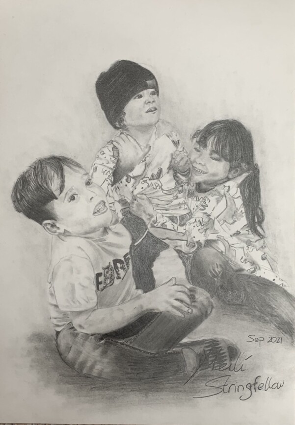 drawing portrait Grandchildren
