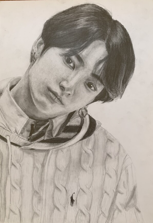 drawing portrait Jungkook singer